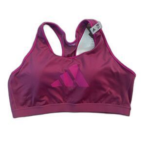 NWT Adidas Women's Medium Support Pink Sports Bra 3XL